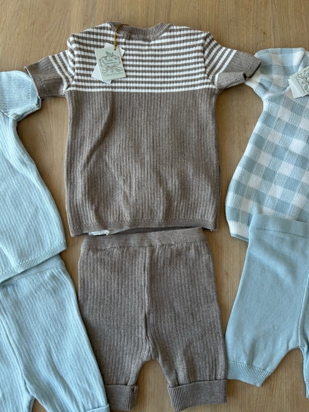 NWT Kids Matching Sets - Blue & Brown Knit Two-Piece Sets - Picture 11 of 12